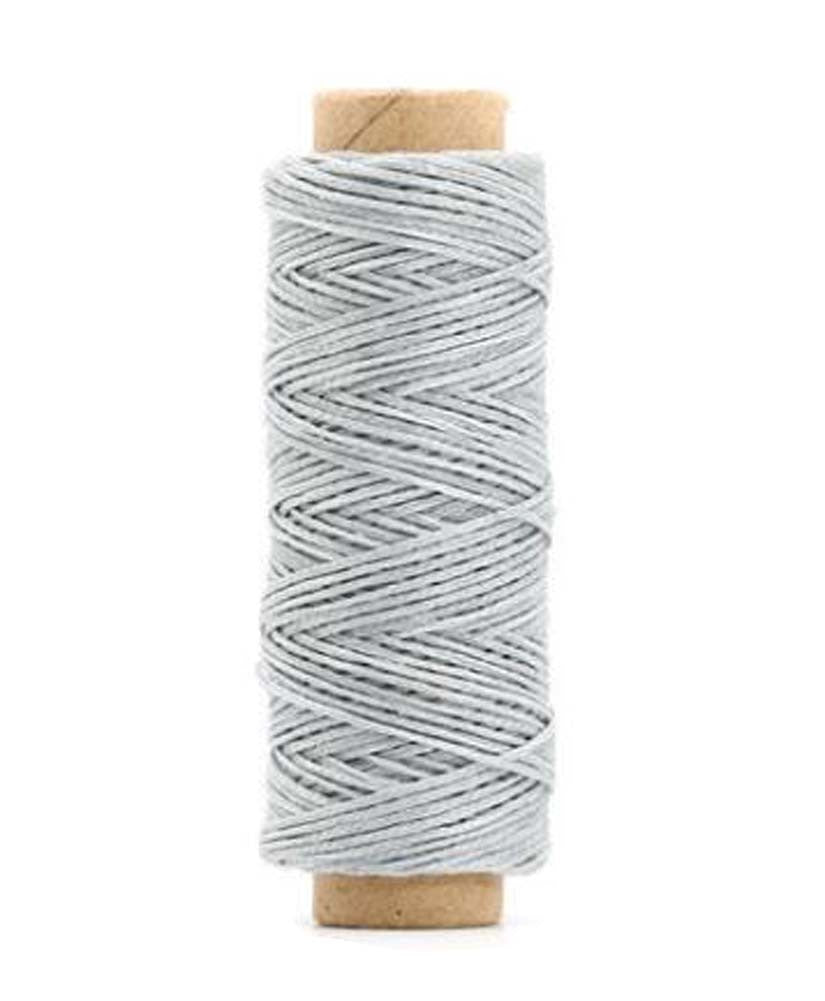 150D 0.8MM Leather Sewing Waxed Thread Flat Waxed Thread 2pcs[Light Grey]