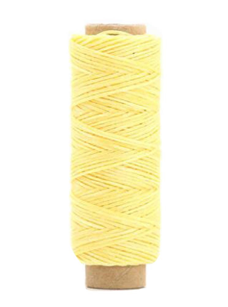 150D 0.8MM Leather Sewing Waxed Thread Flat Waxed Thread 2pcs[Yellow]