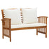 2 Piece Patio Lounge Set with Cushions Solid Acacia Wood - WoodPoly.com