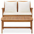 2 Piece Patio Lounge Set with Cushions Solid Acacia Wood - WoodPoly.com