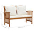 2 Piece Patio Lounge Set with Cushions Solid Acacia Wood - WoodPoly.com