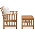 2 Piece Patio Lounge Set with Cushions Solid Acacia Wood - WoodPoly.com