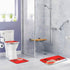 3 Pcs Christmas Bathroom Rugs Set Contour Non-slip Toilet Mats - WoodPoly.com