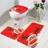 3 Pcs Christmas Bathroom Rugs Set Contour Non-slip Toilet Mats - WoodPoly.com