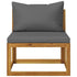 3 Piece Patio Lounge Set with Cushions Solid Acacia Wood - WoodPoly.com