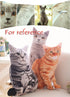 3D Simulation American Shorthair Plush Pillow for Cats Toy or Sofa Decor Cushion