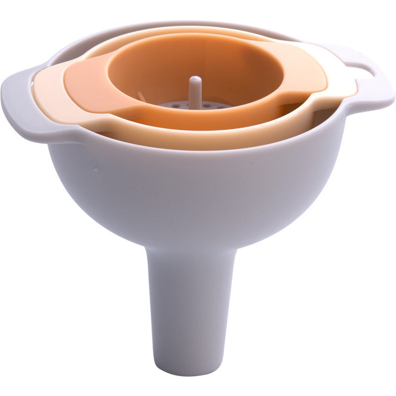 4-in-1 Funnel Plastic Multi-Purpose Large Diameter Filter Funnel Oil Funnel Kitchenware - WoodPoly.com