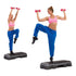 43" Adjustable Training Step Board Aerobic Stepper Workout Step with 4 Risers Fitness & Exercise Platform Trainer Stepper Home Gym Equipment - WoodPoly.com
