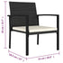 5 Piece Patio Dining Set Poly Rattan Black - WoodPoly.com