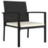 5 Piece Patio Dining Set Poly Rattan Black - WoodPoly.com