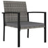 5 Piece Patio Dining Set Poly Rattan Gray - WoodPoly.com