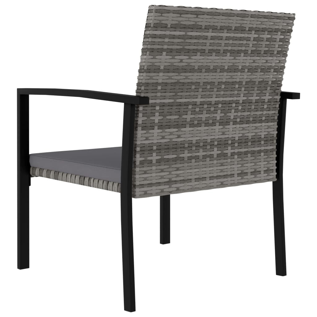 5 Piece Patio Dining Set Poly Rattan Gray - WoodPoly.com