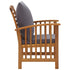 5 Piece Patio Lounge Set with Cushions Solid Acacia Wood - WoodPoly.com