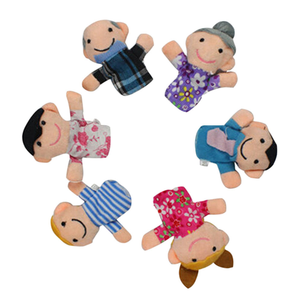 6Pcs Happy Family Finger Puppets Story Telling Puppets for Kids, 2.7-3.5''