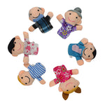 6Pcs Happy Family Finger Puppets Story Telling Puppets for Kids, 2.7-3.5''