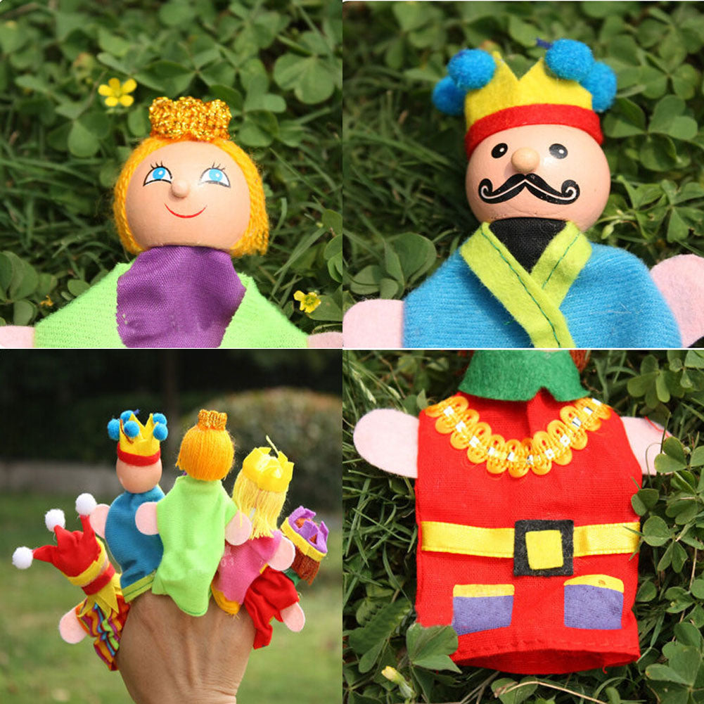 6Pcs King and Queen Finger Puppets Story Telling Puppets for Kids 0-3Years