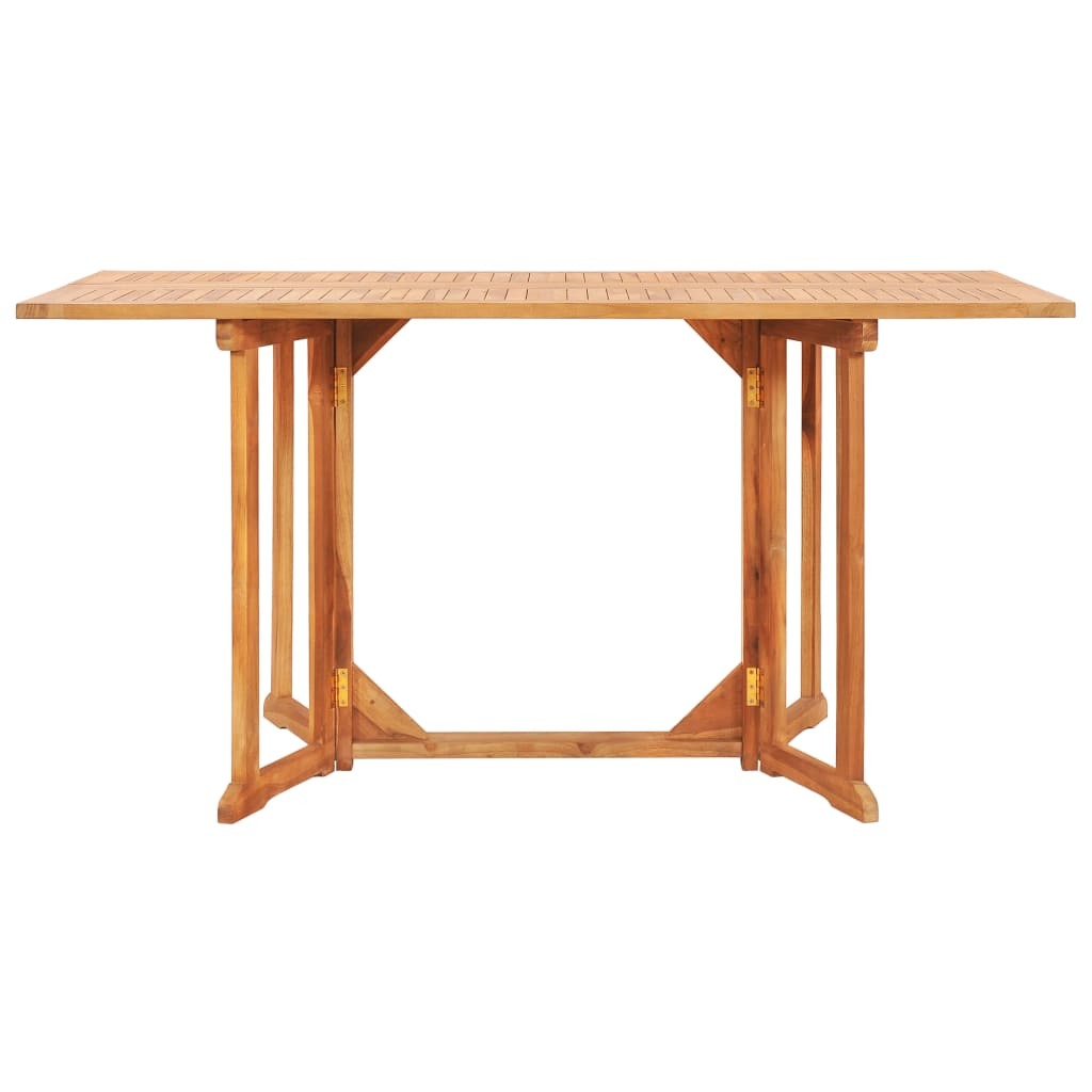 7 Piece Folding Patio Dining Set Solid Teak Wood - WoodPoly.com