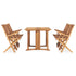 7 Piece Folding Patio Dining Set Solid Teak Wood - WoodPoly.com