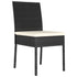 7 Piece Patio Dining Set Poly Rattan Black - WoodPoly.com