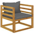 7 Piece Patio Lounge Set with Cushion Solid Acacia Wood - WoodPoly.com