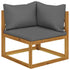 7 Piece Patio Lounge Set with Cushion Solid Acacia Wood - WoodPoly.com