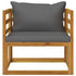 7 Piece Patio Lounge Set with Cushion Solid Acacia Wood - WoodPoly.com