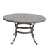 All-Weather and Durable 52" Round Cast Aluminum Round Dining Table with Umbrella Hole