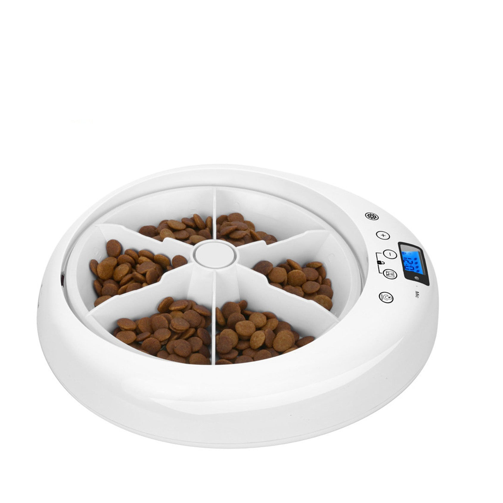 Automatic Pet Feeder 6-Meals Portion with Digital Timer Food Dispenser Wet and Dry Foods - WoodPoly.com