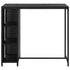 Bar Table with Storage Rack Black 47.2"x23.6"x43.3" Poly Rattan - WoodPoly.com