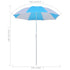 Beach Umbrella Shelter Blue and White 70.9" Fabric - WoodPoly.com