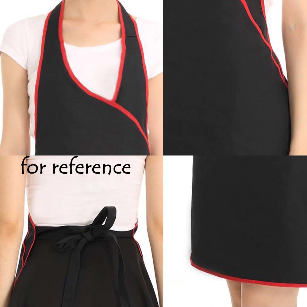 [Black] Durable Aprons Cafe Aprons Sleeveless Working Apron for Men, 30.7 inches