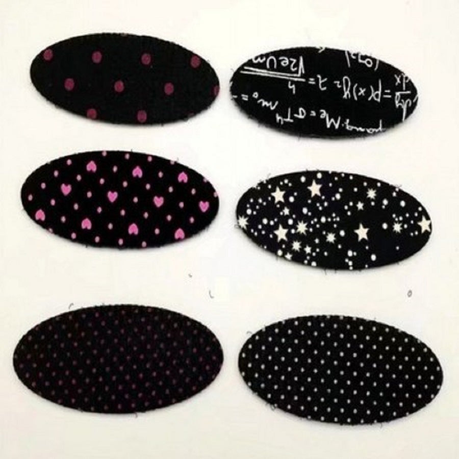 Black Hair Magic Stickers 6 Pieces Per Pack Bangs Post Magic Sticker Hair Stickers Clip-Less Hair Ornaments Hair Fringed Reusable Random Designs Hair Accessories - WoodPoly.com