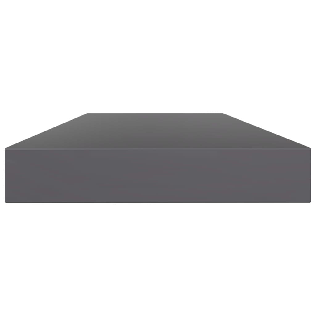 Bookshelf Boards 4 pcs High Gloss Gray 31.5"x3.9"x0.6" Engineered Wood - WoodPoly.com