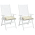 Chair Cushions 2 pcs Cream White 19.7"x19.7"x2.8" Oxford Fabric - WoodPoly.com