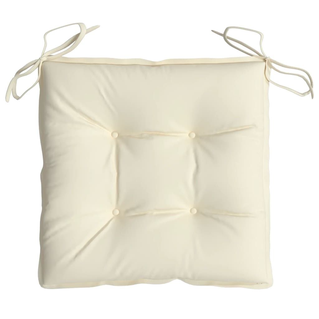 Chair Cushions 2 pcs Cream White 19.7"x19.7"x2.8" Oxford Fabric - WoodPoly.com