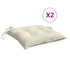 Chair Cushions 2 pcs Cream White 19.7"x19.7"x2.8" Oxford Fabric - WoodPoly.com