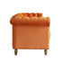 Chesterfield Velvet Sofa 84.65 inch for Living Room ORANGE Color