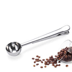 Coffee Scoop Long Handled with Bag Clip Stainless Steel Measuring Tea Powder Protein Powder Instant Powder Drinks Spoon Tablespoon - WoodPoly.com