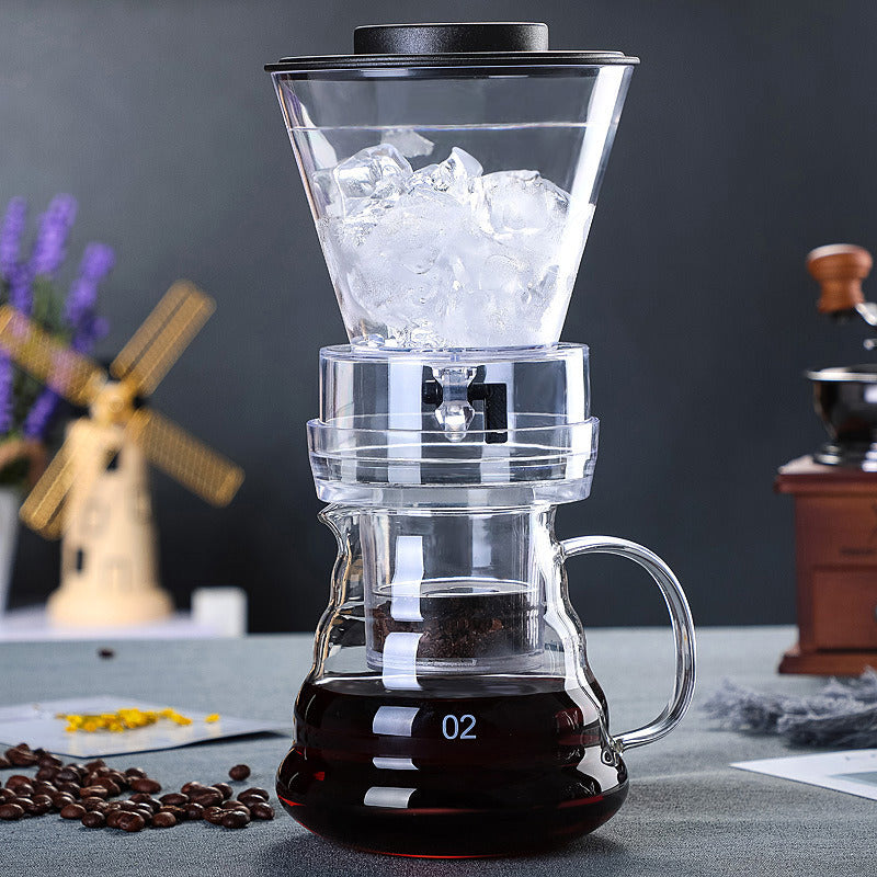 Cold Brew Container 500ml Coffee Maker Adjustable Ice Drip Glass Cold Dripper Coffee Machine for Cold Brew Coffee - WoodPoly.com