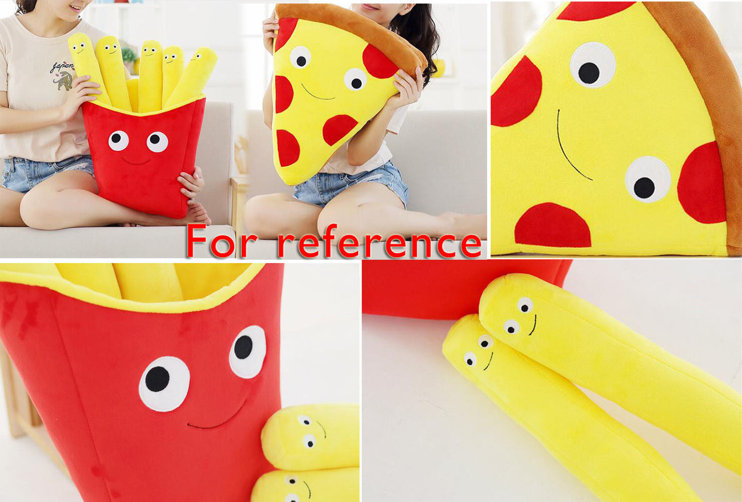 Creative Simulation Pizza Soft Cushions Pillow Plush Toy for Sofa Office Decoration