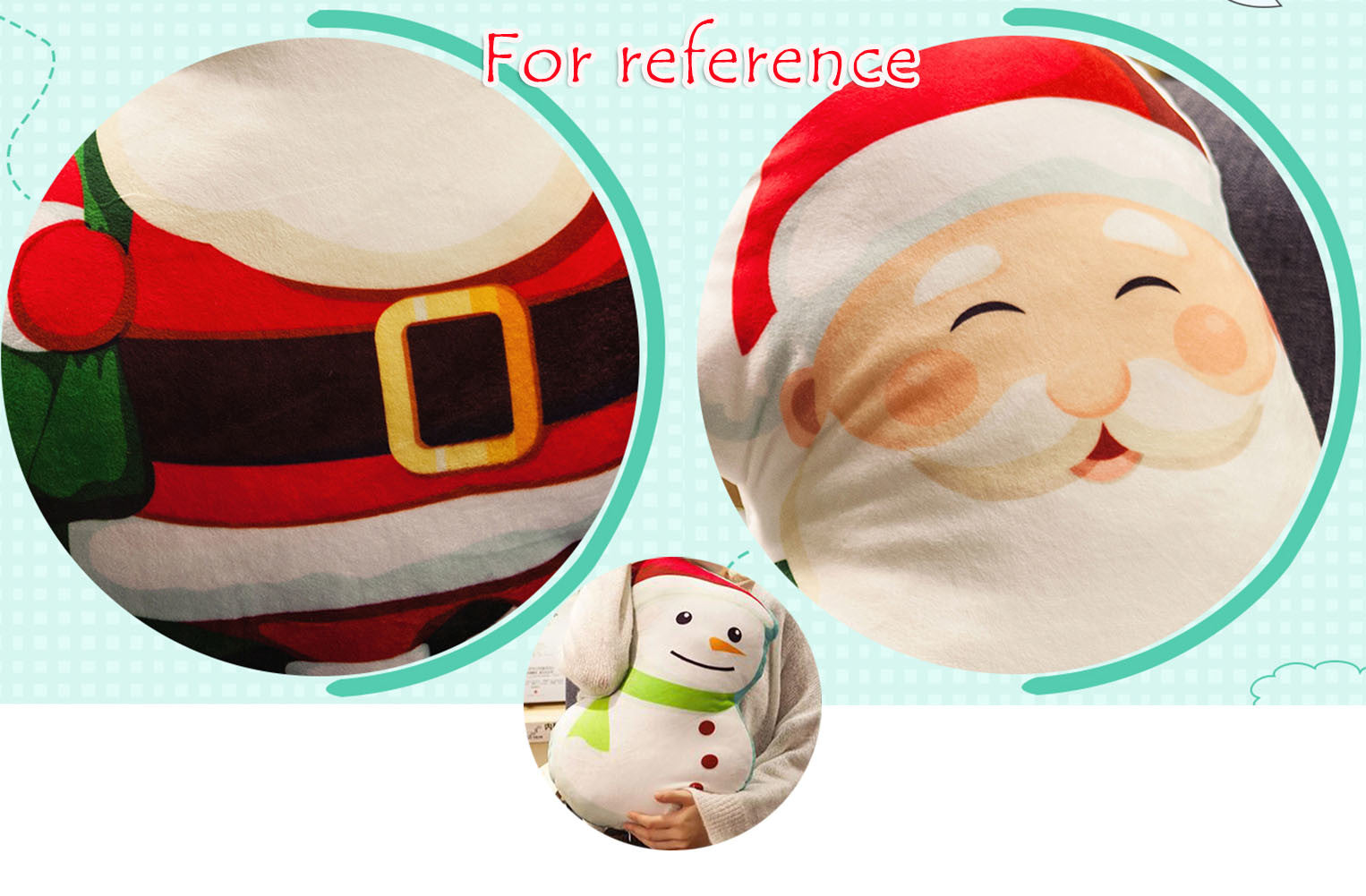 Cute Cartoon Snow Man Plush Pillow Toy for Christmas Kids Festival Gift Home Decor