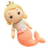 Cute Mermaid Princess Plush Pillow 50cm for Girls Gift Bed Sofa Decor, Red