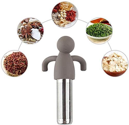Cute Tea Infuser Man for Loose Tea Stainless Steel Man Shape Loose Leaf Tea Steeper Ball Strainer Non-Toxic Easy to Use and Clean - WoodPoly.com