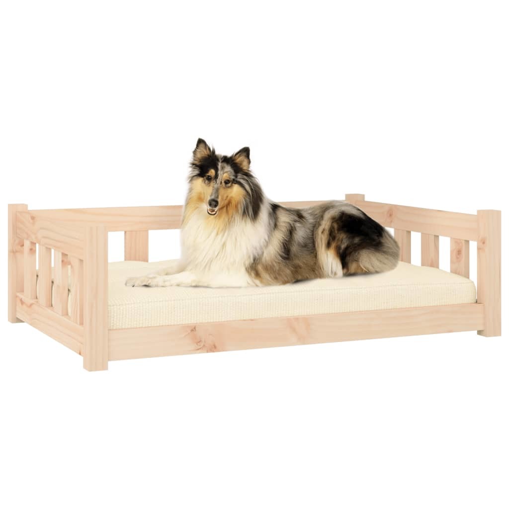 Dog Bed 37.6"x25.8"x11" Solid Wood Pine
