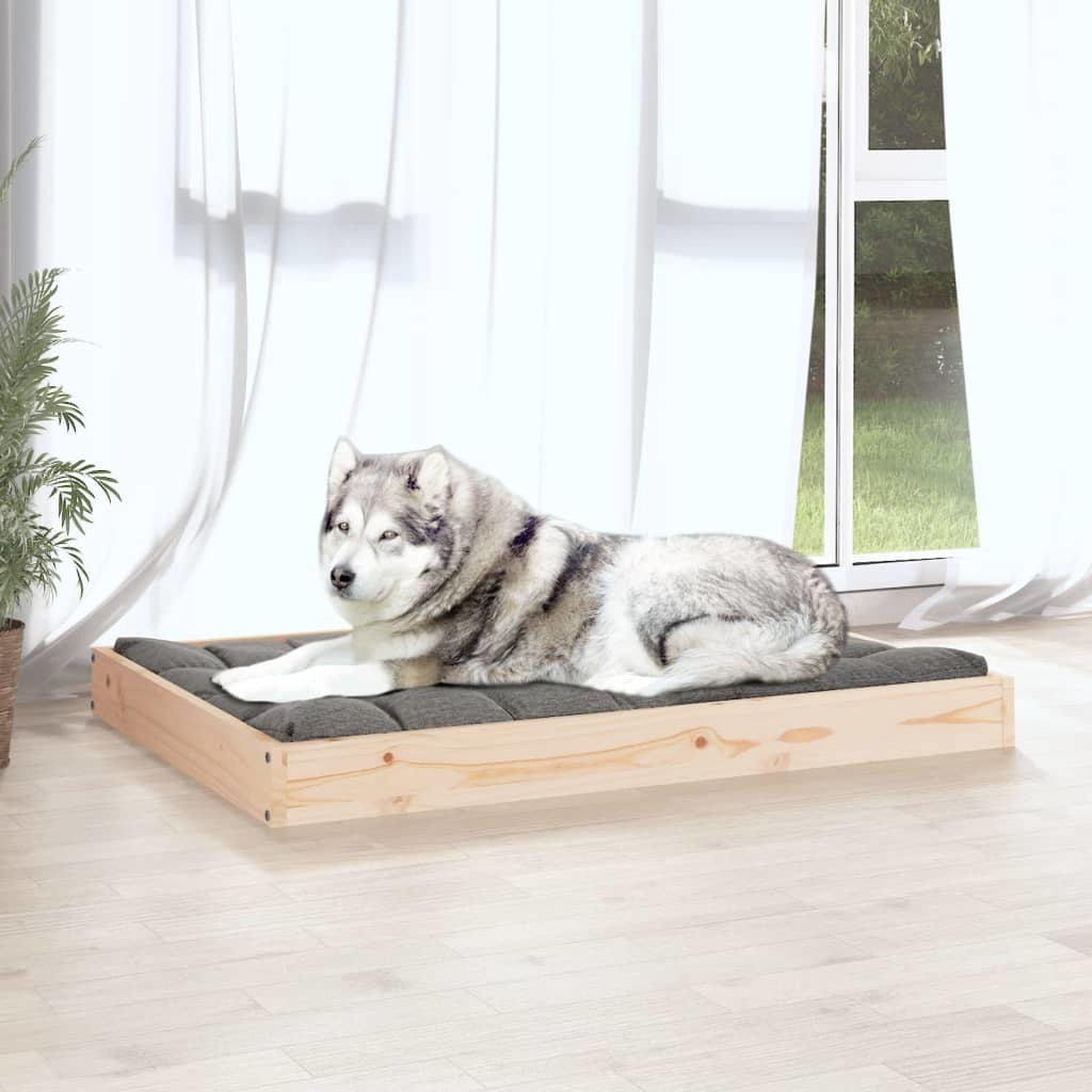 Dog Bed 40"x29.1"x3.5" Solid Wood Pine