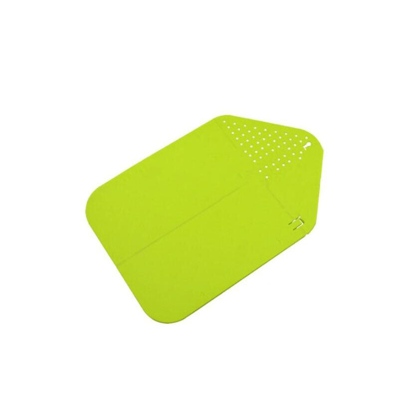 Foldable Chopping Board Rinse & Strainer Veggies & Fruit Cutting Board BPA-Free Plastic Multifunctional Cutting Board Mat - WoodPoly.com