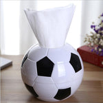 Football Shape Tissue Holder Creative Round Roll Tissue Holder Paper Pumping Box Tissue Box Paper Pot for Home Office Car - WoodPoly.com