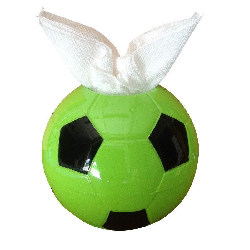 Football Shape Tissue Holder Creative Round Roll Tissue Holder Paper Pumping Box Tissue Box Paper Pot for Home Office Car - WoodPoly.com