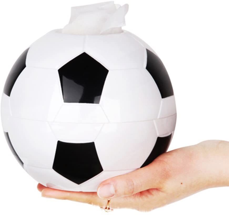 Football Shape Tissue Holder Creative Round Roll Tissue Holder Paper Pumping Box Tissue Box Paper Pot for Home Office Car - WoodPoly.com