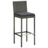 Garden Bar Stools with Cushions 2 pcs Gray Poly Rattan - WoodPoly.com